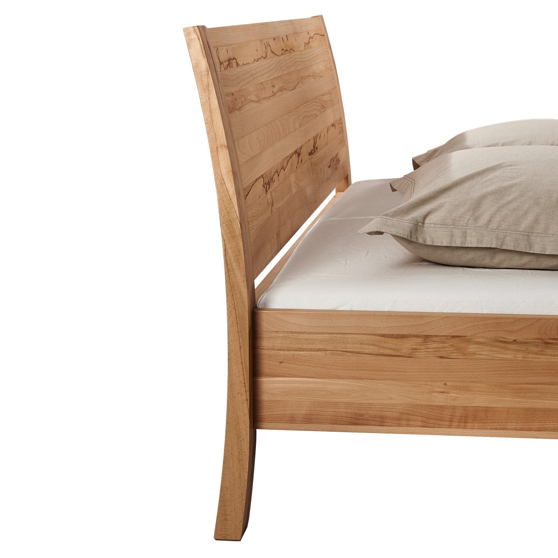 Holzschmiede Massivholzbett 'SWING' Kernbuche mit Kopfteil 180x200cm ...